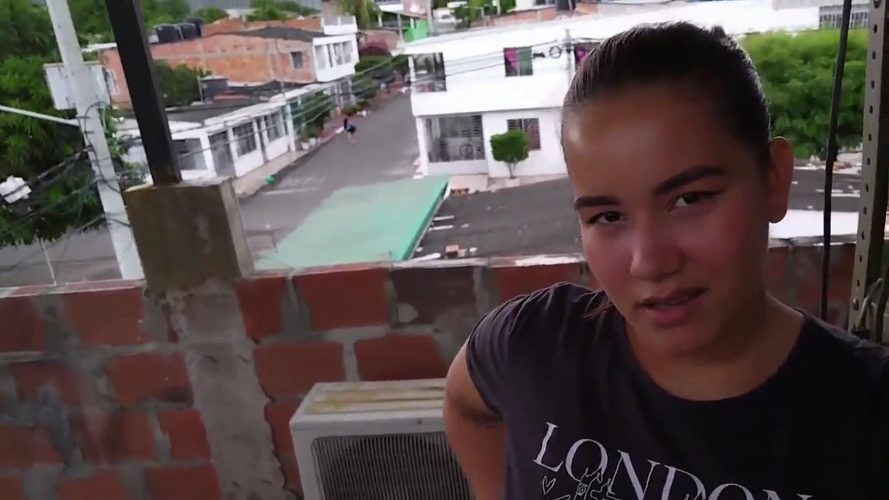 Stepsister smoking on the roof before giving me a blowjob and getting fucked porn video